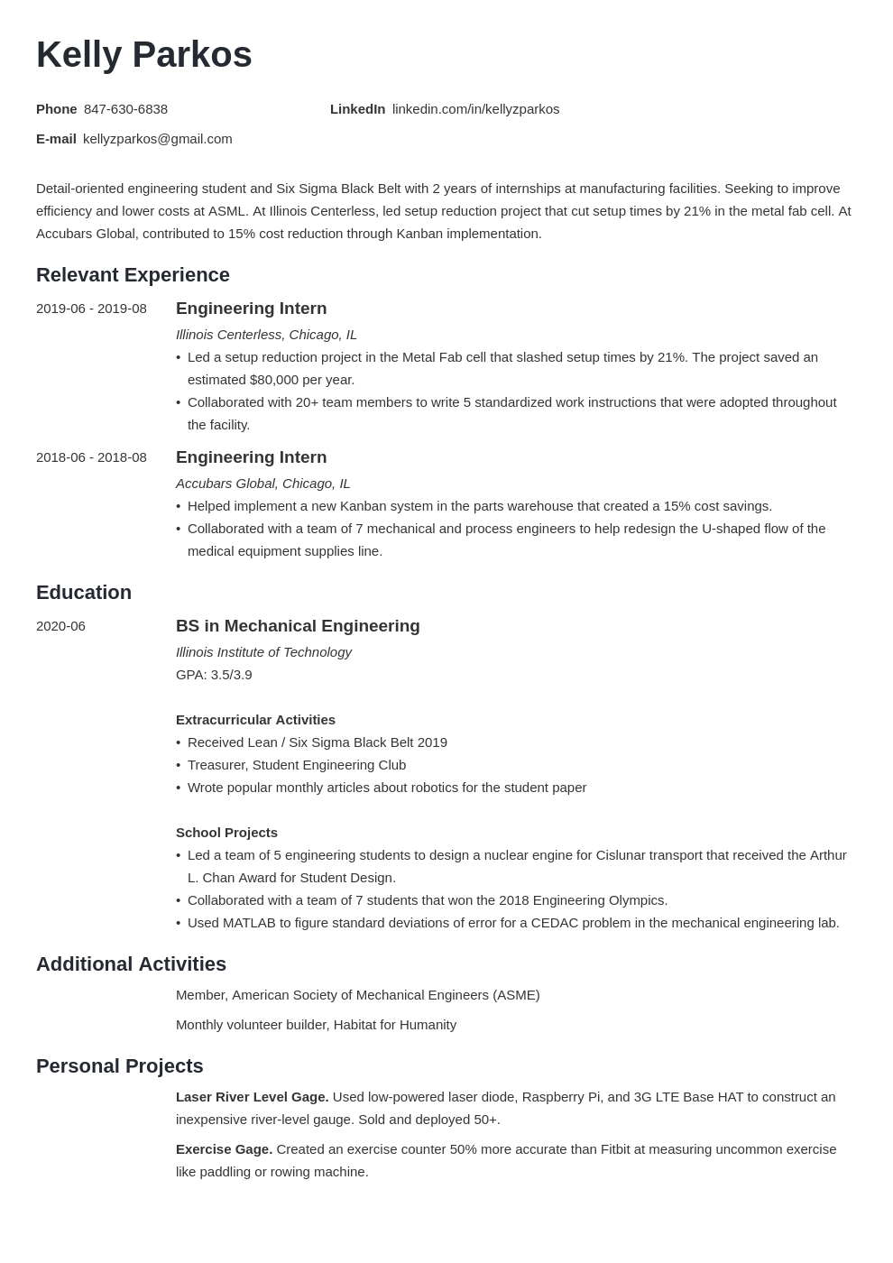 Engineering Student Resume Examples And Guide 10 Tips Engineering Student Resume Examples And Guide 10 Tips